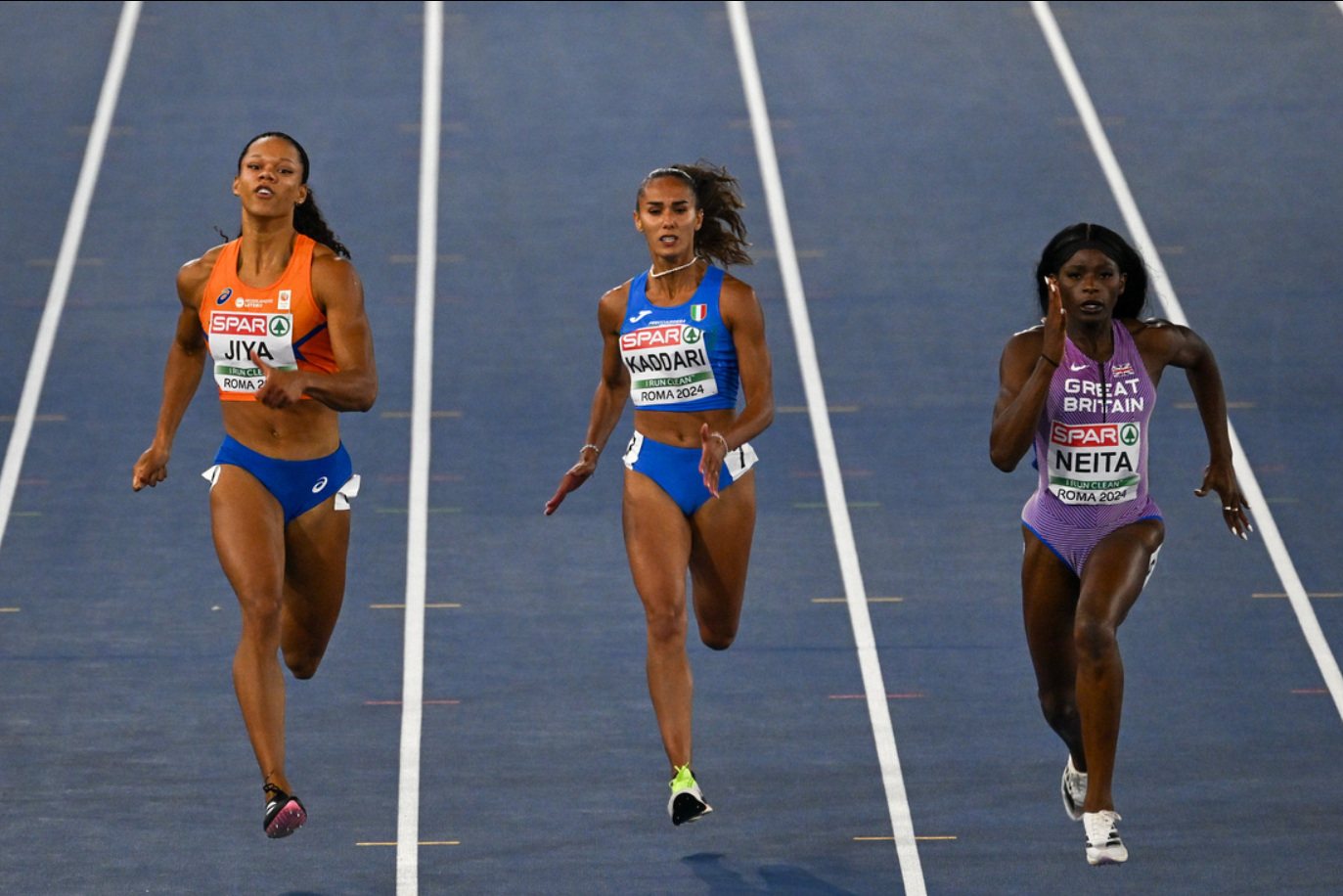Dalia Kaddari nei 200 metri agli Europei di Roma 2024