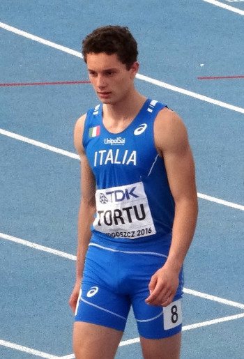 Filippo Tortu con la maglia azzurra ai Mondiali under 20 di Bydgoszcz 2016