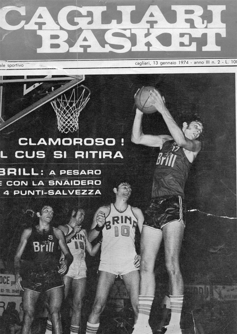 Copertina del giornale sportivo Cagliari Basket del 13 gennaio 1974
